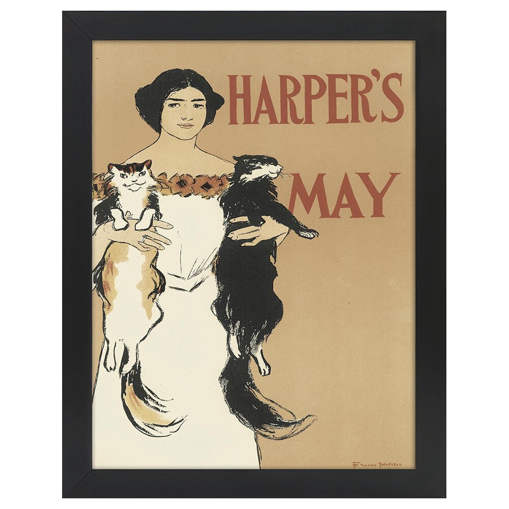 Leinwandbild Vintage Artistic Poster Harpers Mai 1897