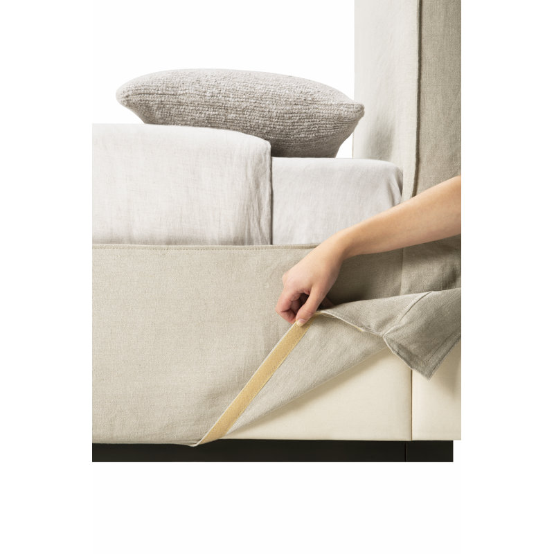 Revive Linen Bed, Beige, Queen