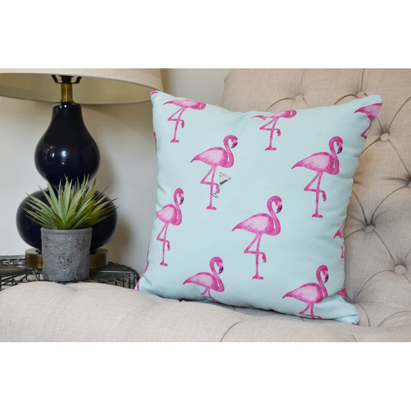 Housse et insert de coussin carré Palm Beach, Aigue-marine, 16 po x 1 po
