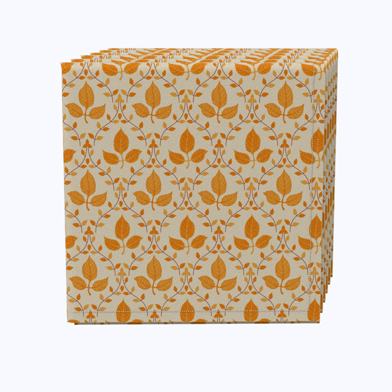 100% Cotton Fall Leaves Square Napkin
