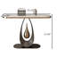 Console 47,24 po en pierre naturelle de luxe et acier inoxydable-103524923