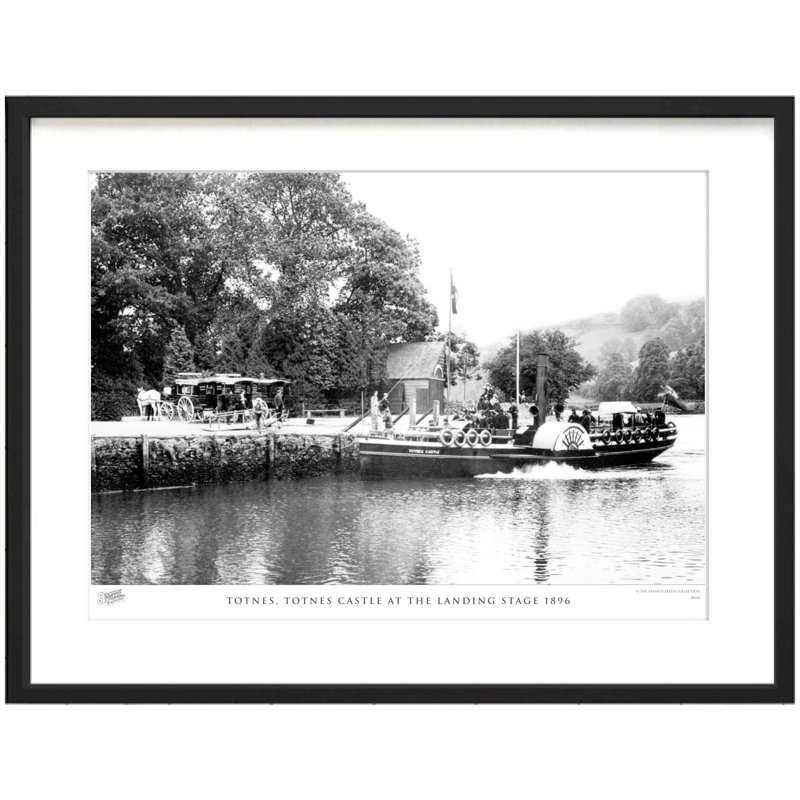 Totnes, Totnes Castle At The Landing Stage 1896 by Francis Frith - Single Picture Frame Print, 40cm H x 50cm W x 2.3cm D
