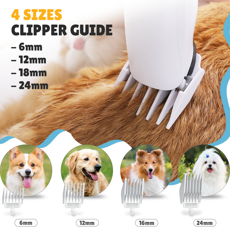 3 in 1 Dog Grooming Set with Vacuum Cleaner, Hair Dryer, 6 Grooming Tools and Clipper, Noir