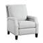 Chaise inclinable en chenille grise avec ressorts ensachés, chaise de salon moderne d'une capacité de 300 lb, housse en tissu