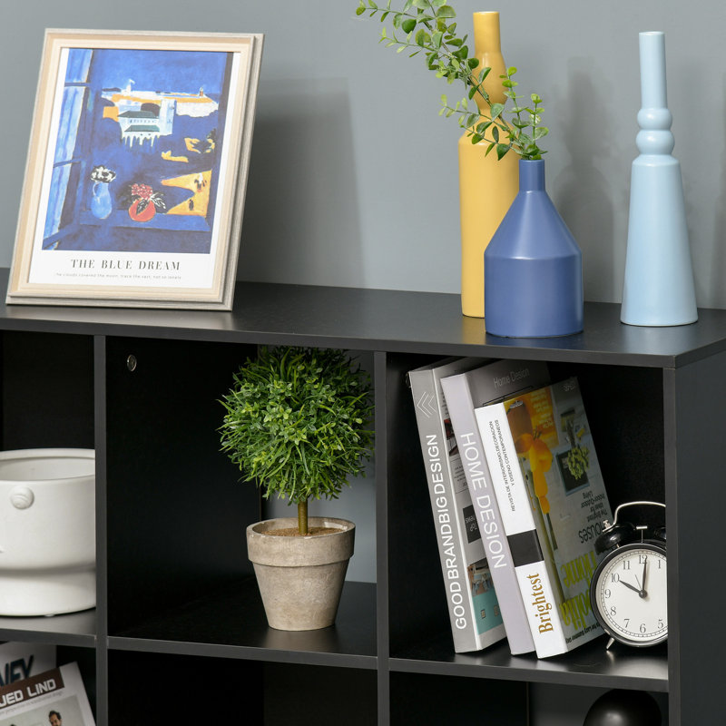 Gonzalez 91.5cm H x 91.5cm W Cube Bookcase, Black