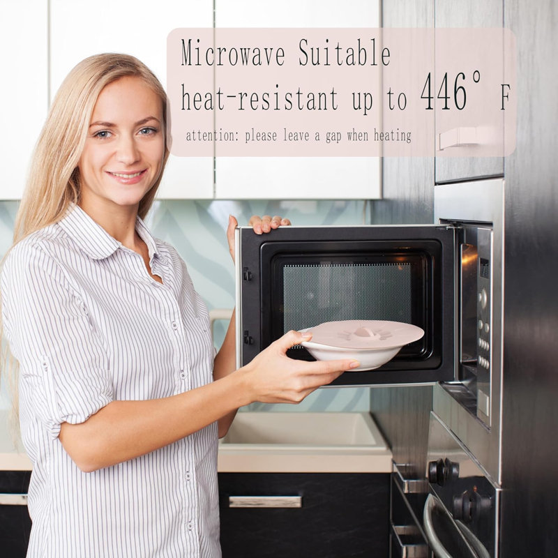 Couvercles de contenants en silicone de qualité alimentaire multi-tailles - Couvercles à joints flexibles réutilisables pour le rangement et le chauffage de la cuisine