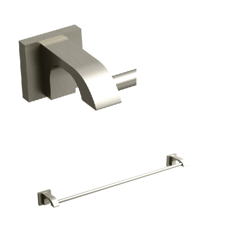 Barre à serviettes 24 po Zendo, Nickel brossé