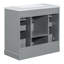 Lavabo de salle de bain moderne 36 po - Surface lisse avec style autoportant-784768345
