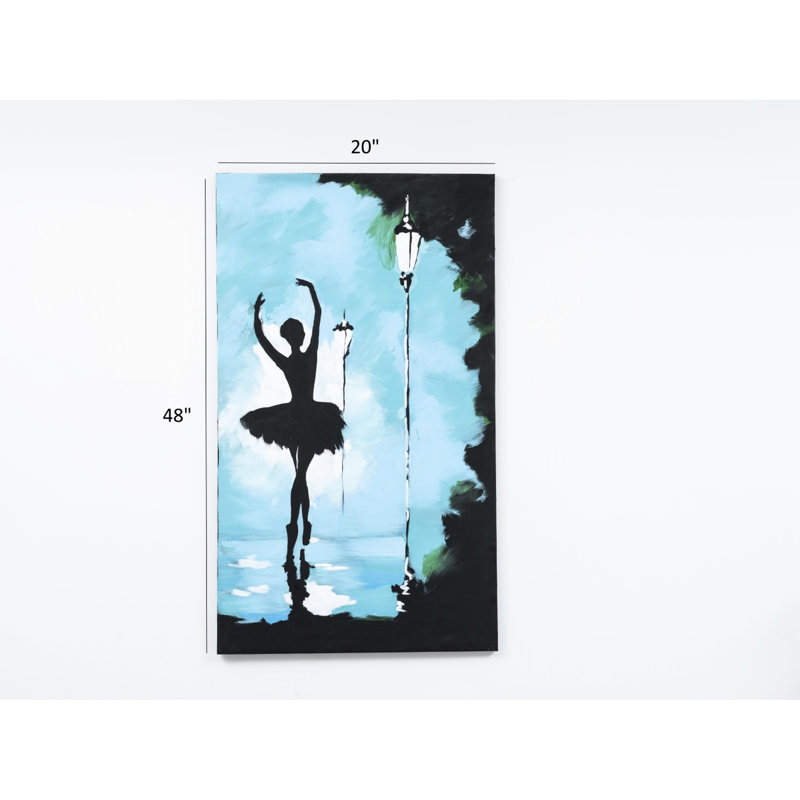Turquoise Wall Canvas 47''X27'' - Hand-Painted For A Modern Aesthetic Decor Unframed Stylish Home