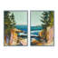 Seacliff Whispers, ensemble de 2 pièces encadrées sur papier par Azure Artisanal Studio-547685380-547685377