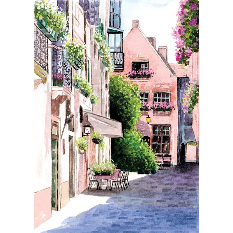Parisian Street - impression, H 12 po x l 8 po