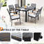 Outdoor Aluminum Display Table, Bourbon Brown, Umbrella Hole, Non-slip Pad Console Stable