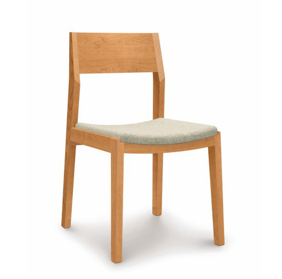 Iso Leather Dining Chair, White, Natural Walnut
