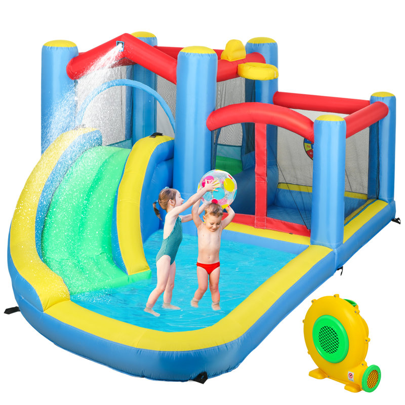 Château gonflable pour enfants avec ventilateur 550 W, 12,6 pi x 9,5 pi x 5,9 pi