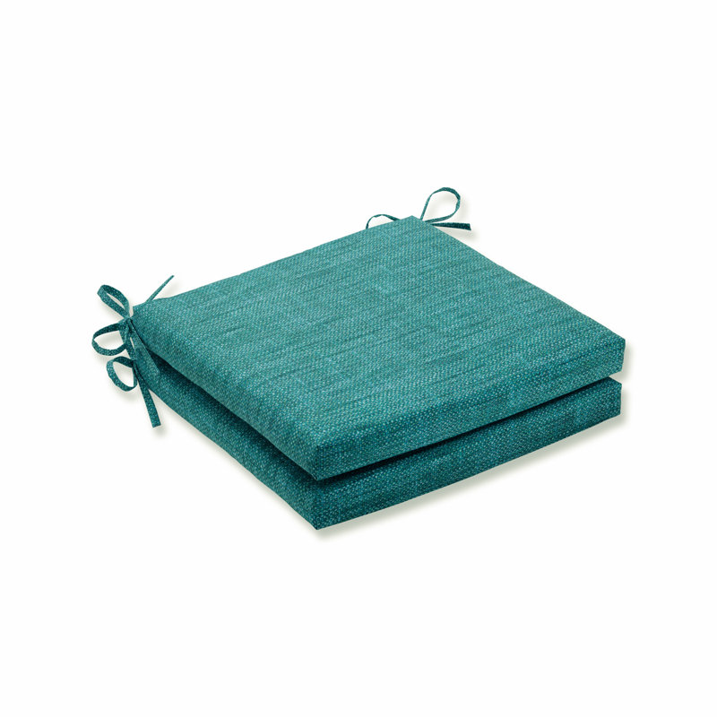 Outdoor 3'' Dining Chair Cushion, Blue Polyester