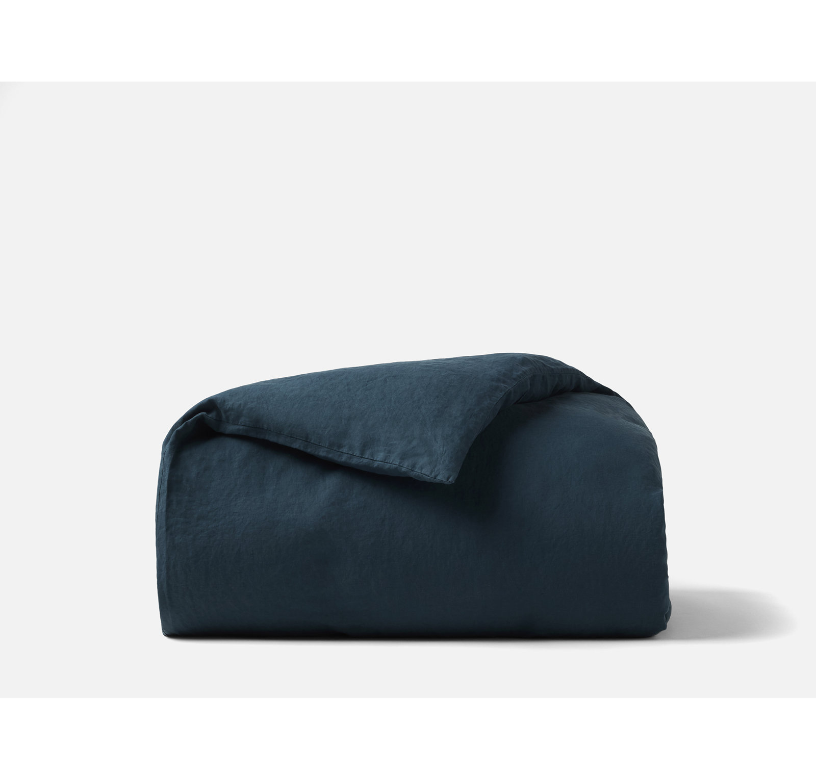 Organic Relaxed Linen Linen Duvet Cover, Full/Queen Duvet Cover, Midnight Indigo