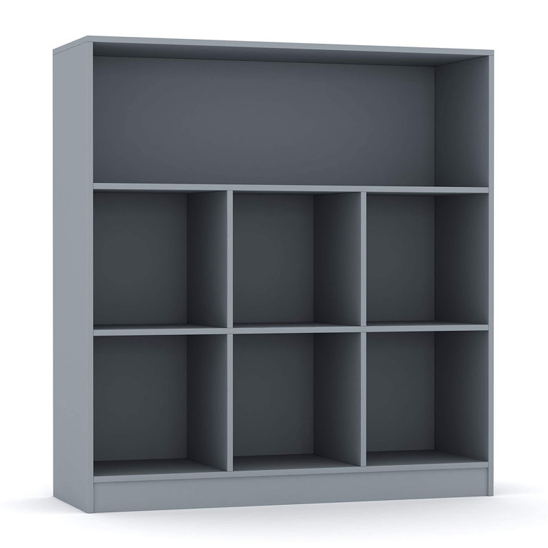 Thorntown 94cm H x 88cm W Cube Bookcase, Grey