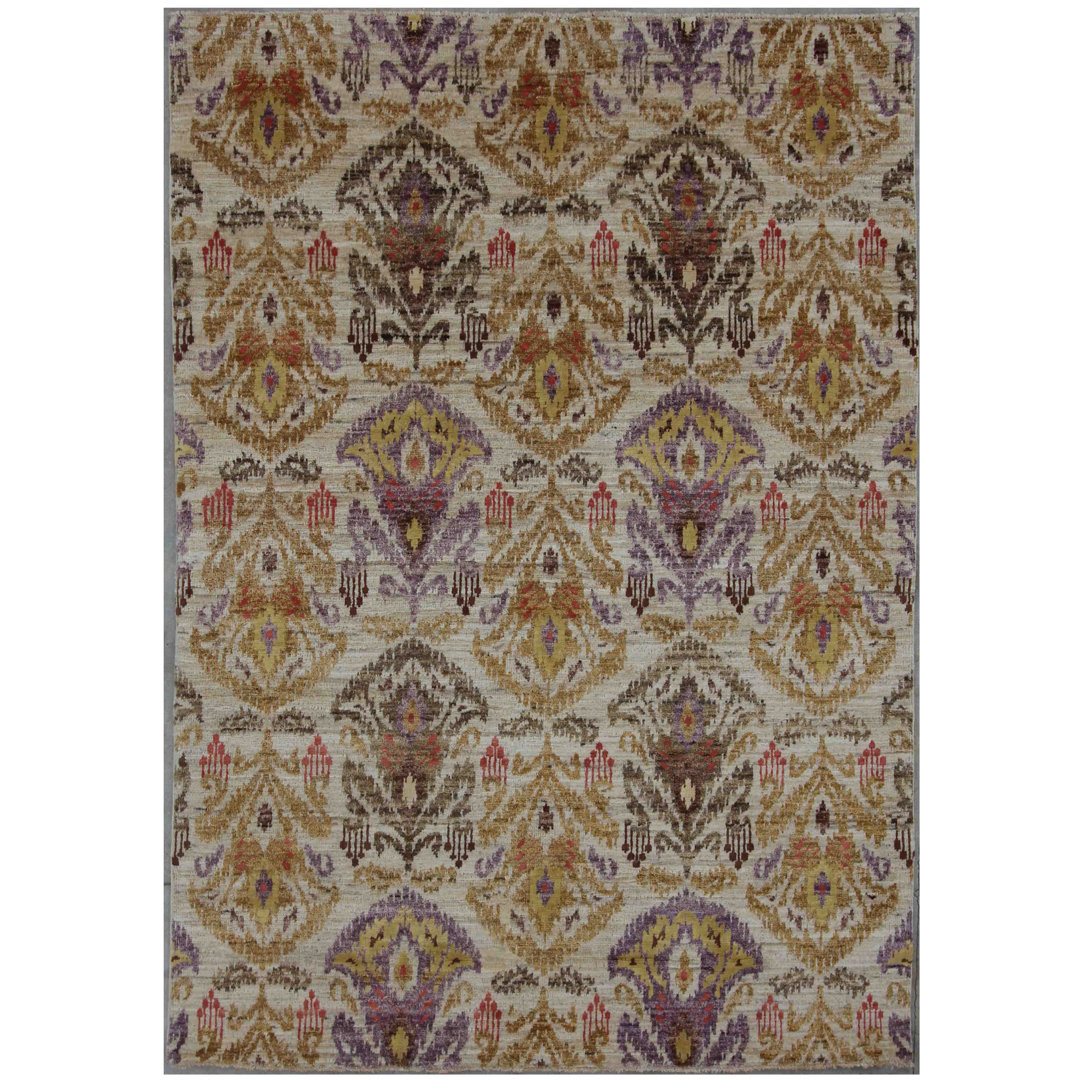 Geometric Hand Knotted Area Rug