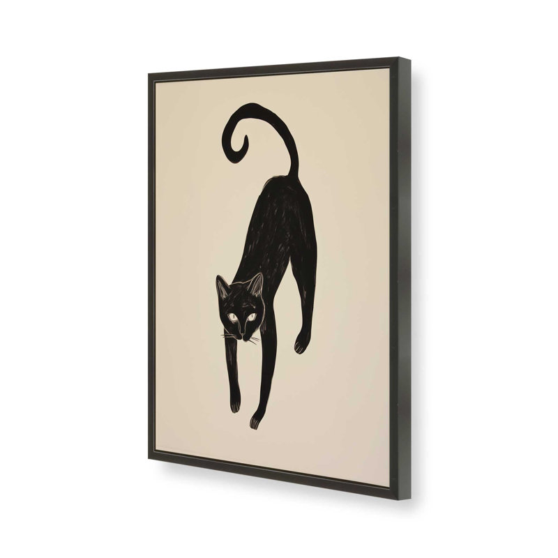 «Black Cat Portrait In Matisse» par Cocoon Design, reproduction d'art sur toile, H 40 po x l 30 po, Noir