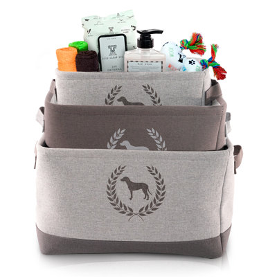 Ensemble de 3 bacs en tissu
