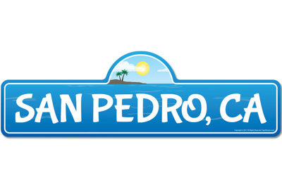 San Pedro Ca Street Sign Heavy Duty Plastic 6" X 18"