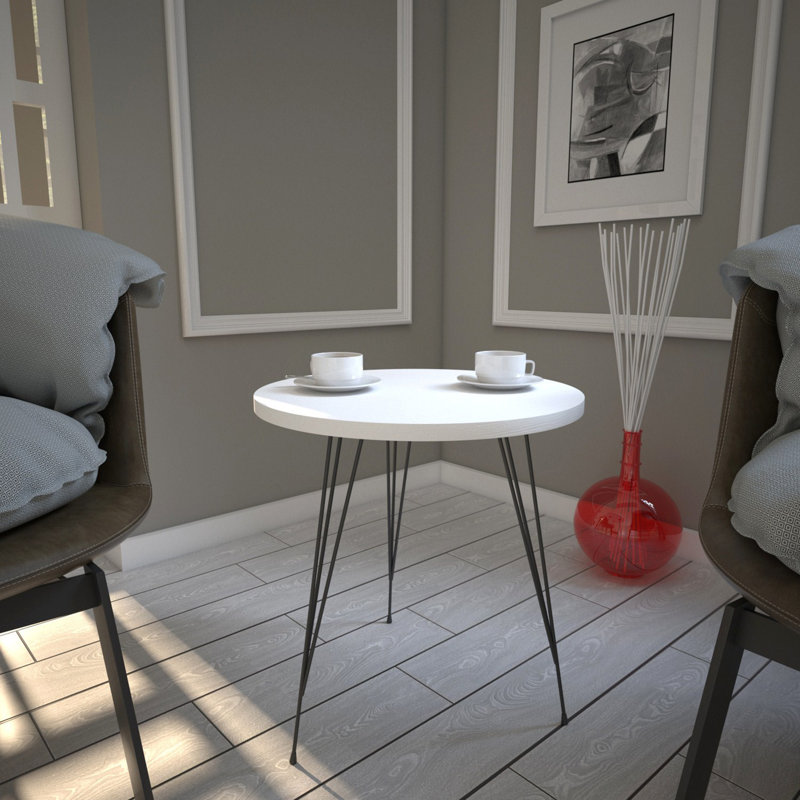 Table de bout à 3 pieds Mertz, Blanc