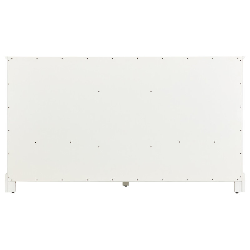 Quen 60" White Freestanding Double Basin Vanity Set with Cabinet