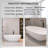 67" Freestanding Solid Surface Soaking Bathtub
