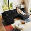 Canapé modulaire 95 po avec 1 repose-pieds Cloud, fauteuils rembourrés minimalistes modernes, canapé confortable en forme de U pour le salon, canapé d'angle à assise profonde, aucun assemblage requis