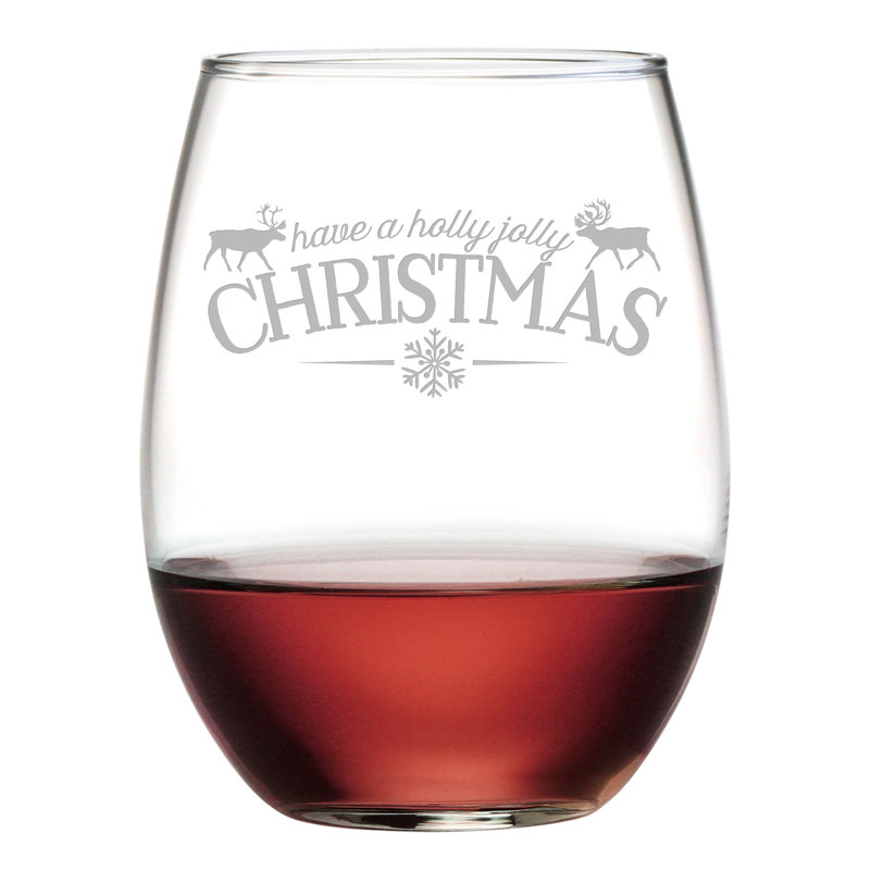 Verre à vin sans pied 21 oz holly jolly
