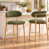 Green Seat/Wood Metal Legs