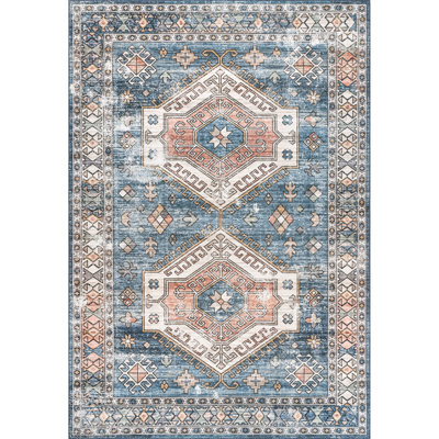Tapis lavable en machine à motif tribal Mae SpinClean