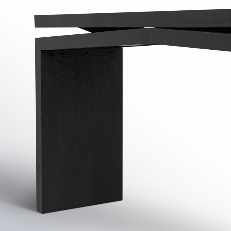 Matthes Solid Wood Console Table, Aged Black Pine, 30.75" H x 60" W x 15" D