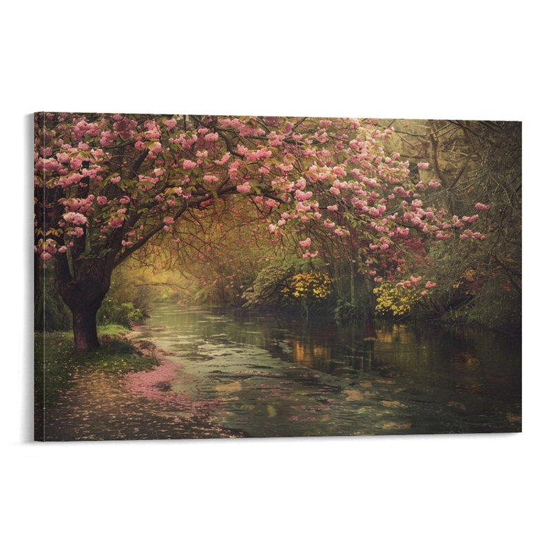 Art mural sur toile 8 "x 12" avec cadre en bois, prêt à être accroché, 08 × 12 pouces