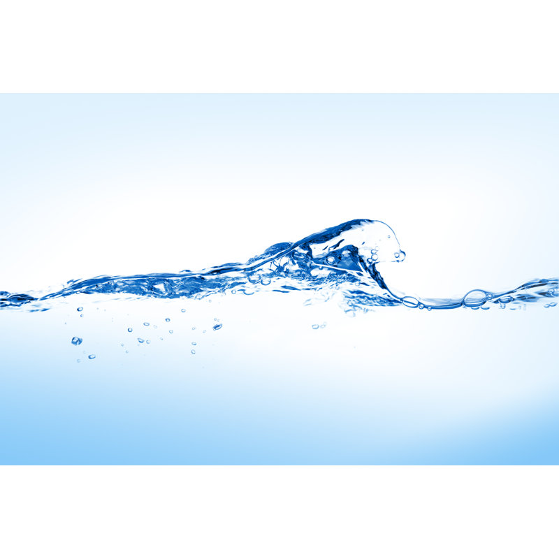 Clear Blue Water Splashing, Ripples And Waves by Pixedeli - No Frame Art Prints on Canvas, 51cm H x 76cm W