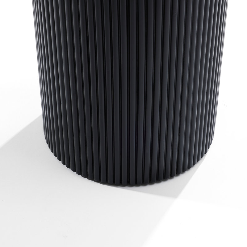Redith Ribbed Pedestal End Table