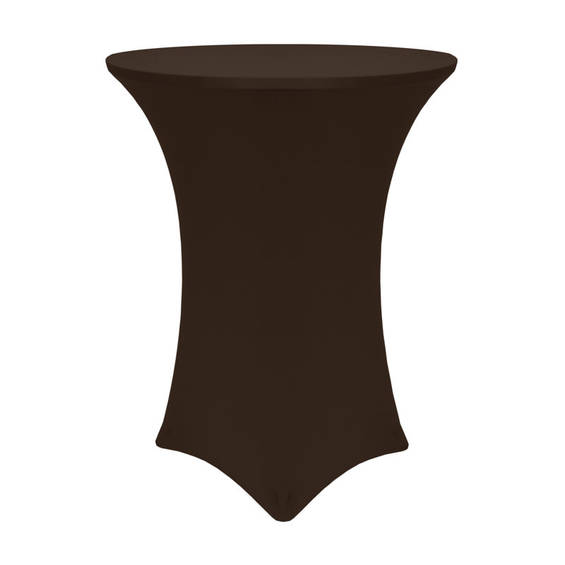 Latitude Run® - Housse de table Spandex ajustée - Convient aux tables rondes, Rond 30 po, Chocolat, 2