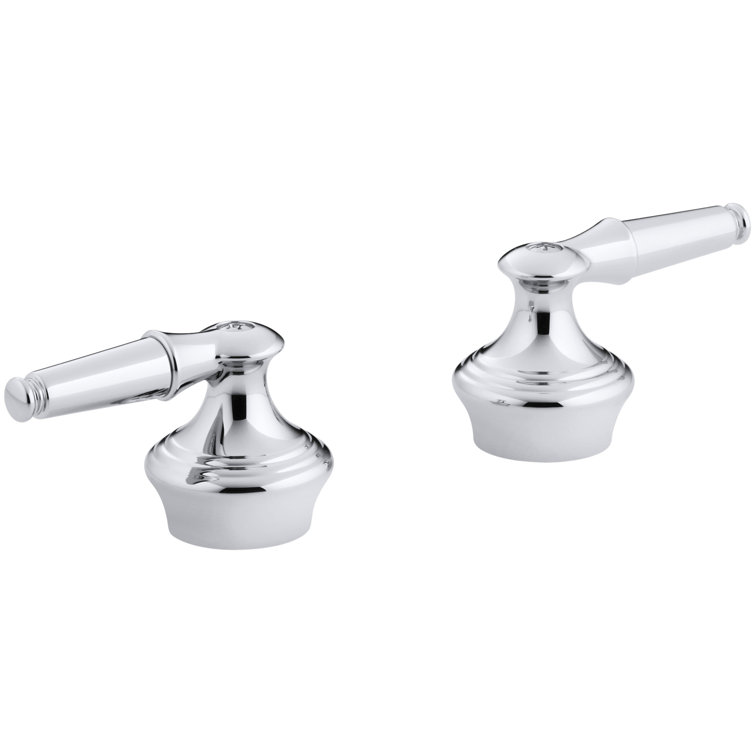 Coralais Decorative Lever Handles with Polished Chrome Insert