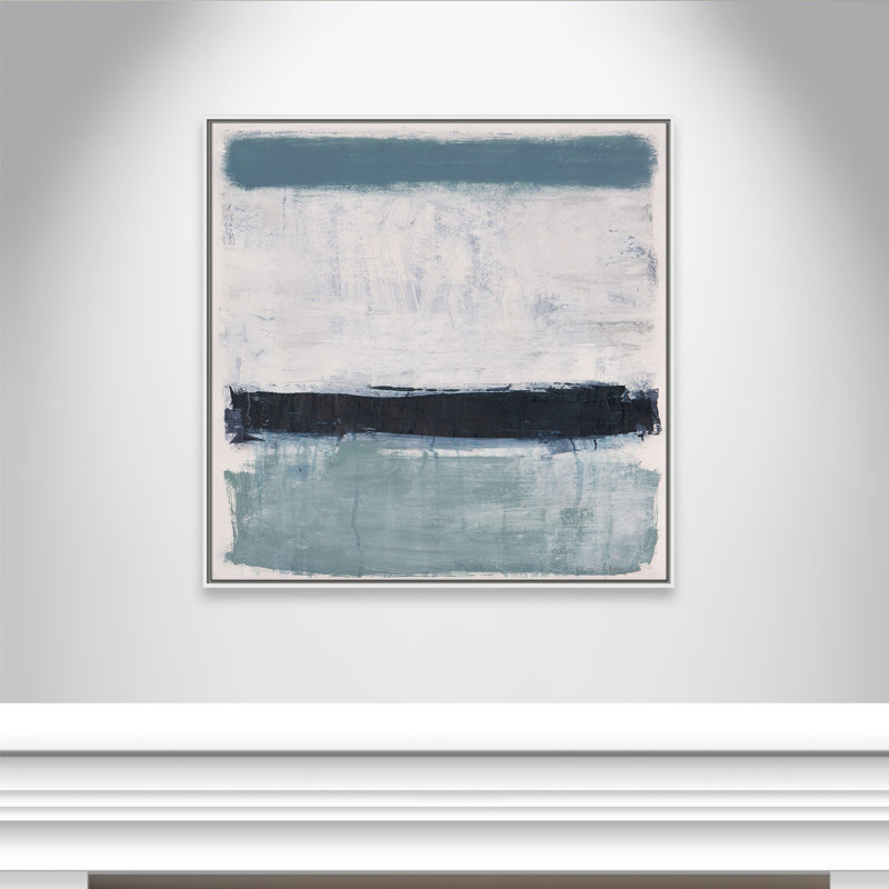 «Coastal Delight I», reproduction carrée par Casa Fine Arts, H 37,5 po x l 37,5 po, Cadre flottant blanc