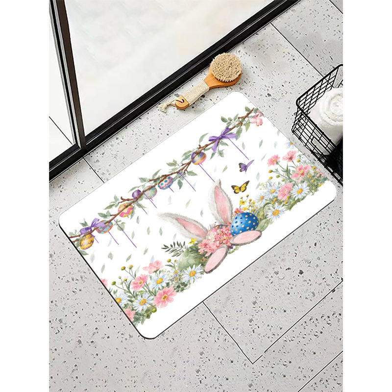 Tapis de bain Oreilles de lapin de Pâques, 16 x 24 po