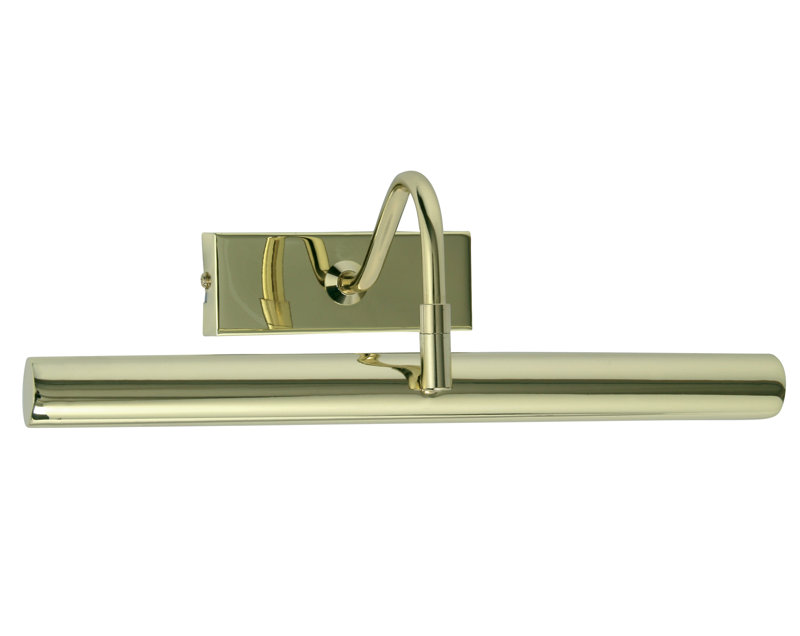 1 -Light Hardwired LED Wall Mounted Picture Light, 3500K, Polish Brass