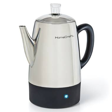 West Bend Classic 12-Cup Coffee Percolator with Cordless Serving, in Stainless  Steel (54159)