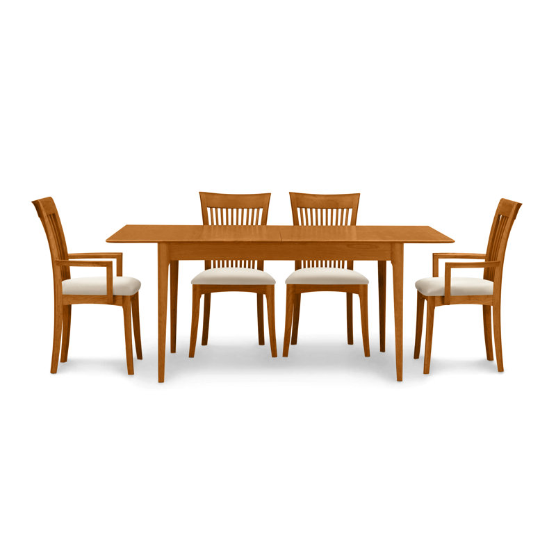 Sarah 5 - Piece Dining Set, Autumn Cherry, 30" H x 36" W x 36" D, Slate (M10245) Fabric