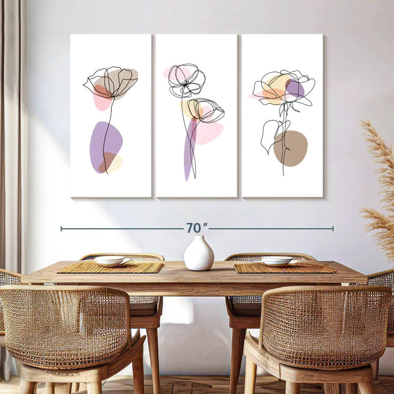 Illustration d'une fleur de tulipe Harnek, H 42 po x l 65 po