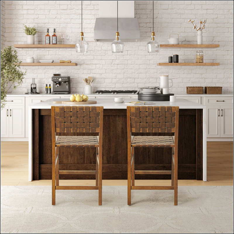 Tabouret de comptoir en similicuir
