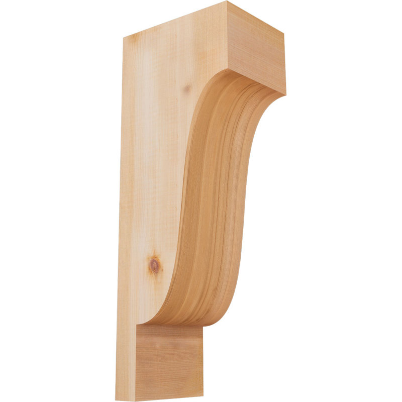 Newport Corbel, H 20 po x l 5,5 po x P 8 po, Cèdre rouge, Lisse