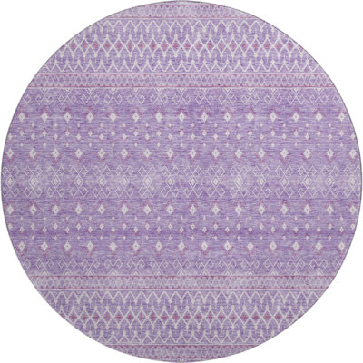 Premium Machine Washable Prisco Lavender Rug