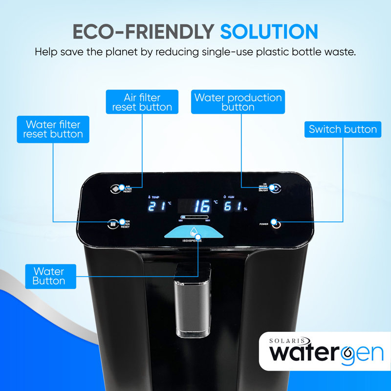 Solaris WaterGen A10 for USA / 110 V ( Matte Black / Black ), Black