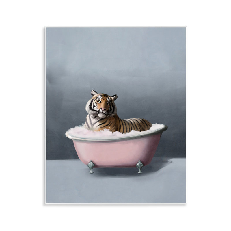 Tigre dans la baignoire, art mural par Svetlana Aleynikova
