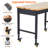 Manufactured Wood Top Height-Adjustable Workbench with Wheels-1496282673